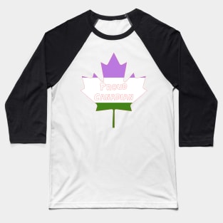 Proud Canadian (Genderqueer) Baseball T-Shirt